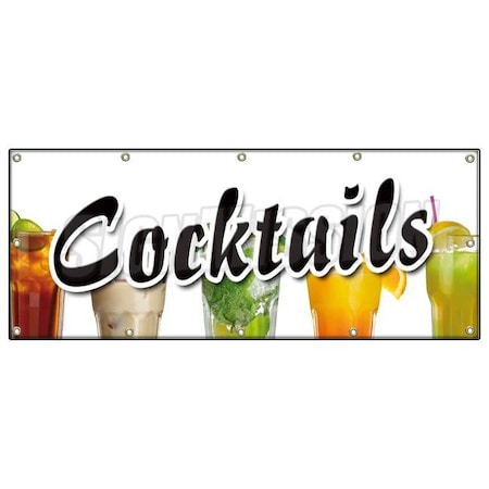 Signmission COCKTAILS BANNER SIGN all day 2 for 1 two for one beer bar happy drink B-120 Cocktails